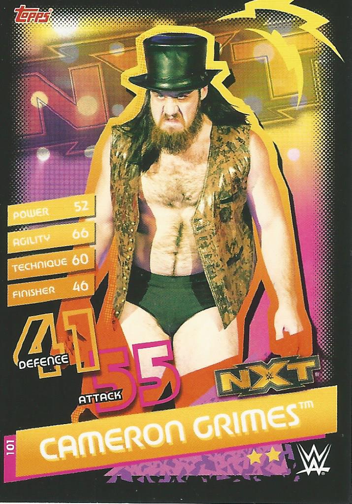 WWE Topps Slam Attax Reloaded 2020 Trading Card Cameron Grimes No.101 NXT