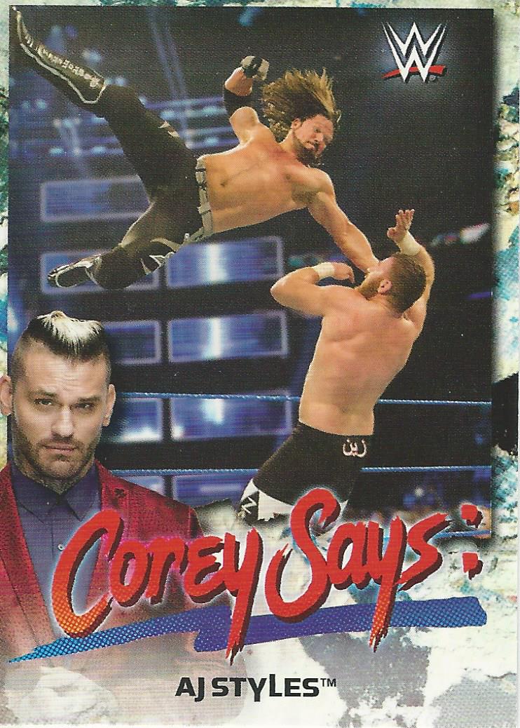 WWE Topps Smackdown 2019 Trading Cards AJ Styles CG-1