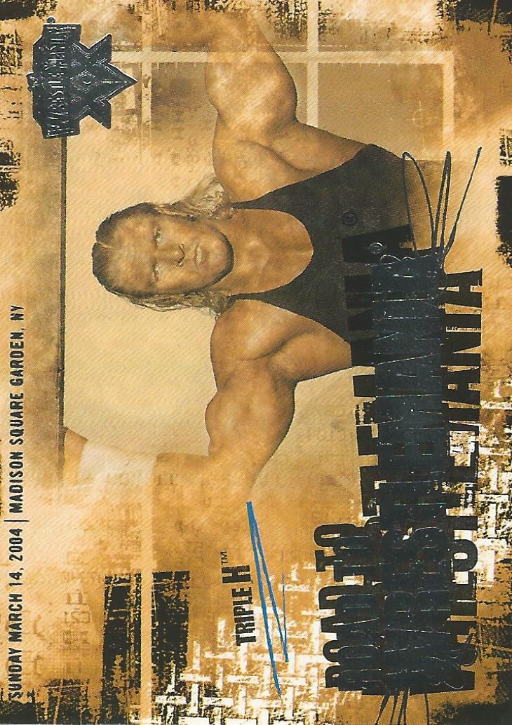 WWE Fleer Wrestlemania XX Trading Card 2004 Triple H RW 8 of 10