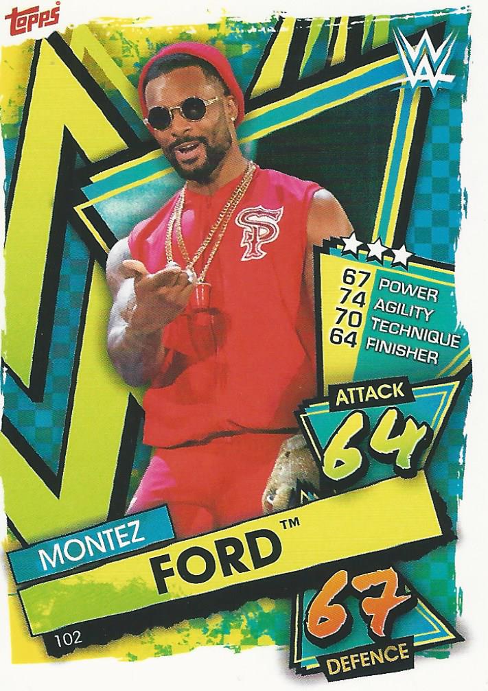 WWE Topps Slam Attax 2021 Trading Card Montez Ford No.102