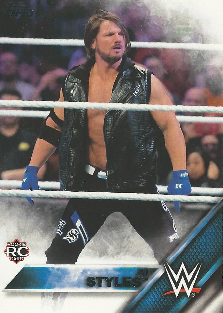 WWE Topps Then Now Forever 2016 Trading Cards AJ Styles No.102