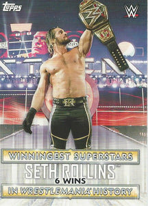 WWE Topps Road to Wrestlemania 2020 Trading Cards Seth Rollins WS-3