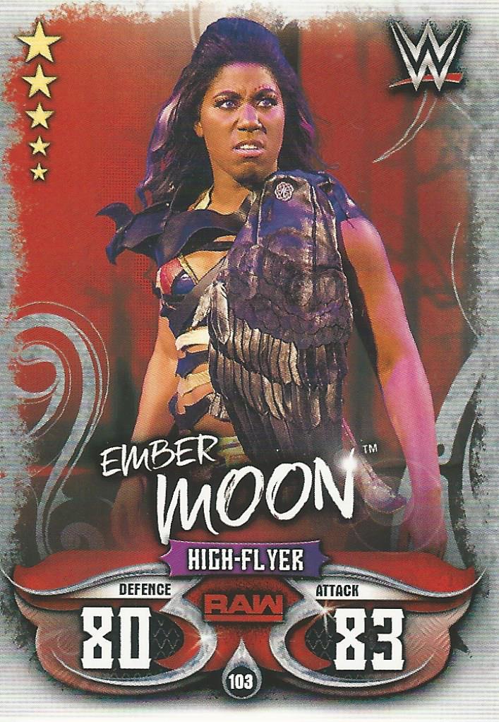 WWE Topps Slam Attax Live 2018 Trading Card Ember Moon No.103