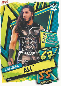 WWE Topps Slam Attax 2021 Trading Card Mustafa Ali No.104