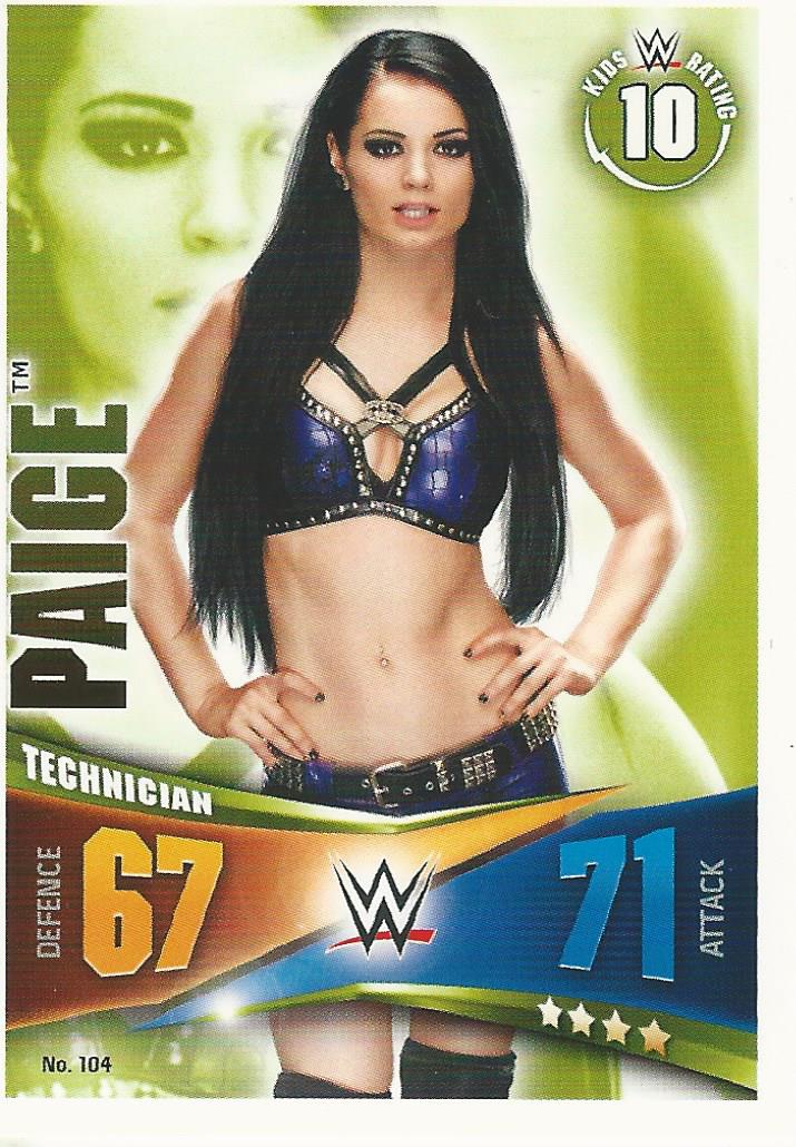 WWE Topps Slam Attax Rivals 2014 Trading Card Paige No.104