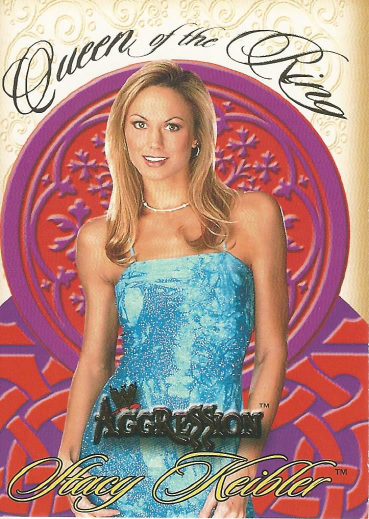 WWE Fleer Aggression Trading Card 2003 Stacy Keibler Queen of the Ring 6 of 10