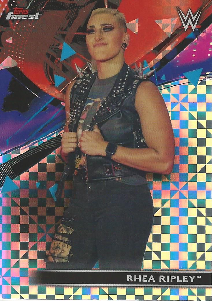 WWE Topps Finest 2021 Trading Cards Rhea Ripley X-Fractor No.32