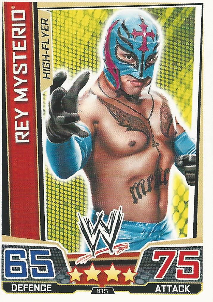 WWE Slam Attax Superstars 2013 Trading Card Rey Mysterio No.105