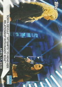 WWE Topps Women Division 2021 Trading Card Sonya Deville and Mandy Rose No.5