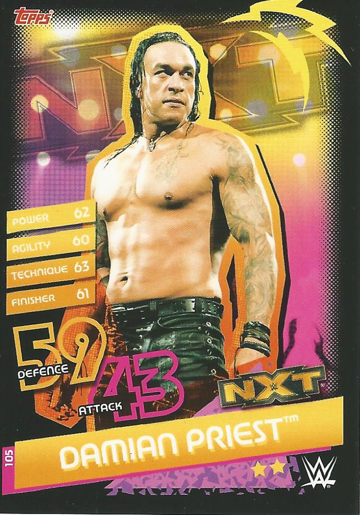 WWE Topps Slam Attax Reloaded 2020 Trading Card Damian Priest No.105 NXT