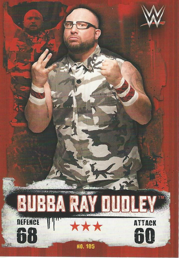 WWE Topps Slam Attax Takeover 2016 Trading Card Bubba Ray Dudley No.105
