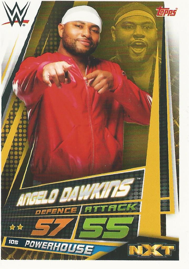 WWE Topps Slam Attax Universe 2019 Trading Card Angelo Dawkins No.105