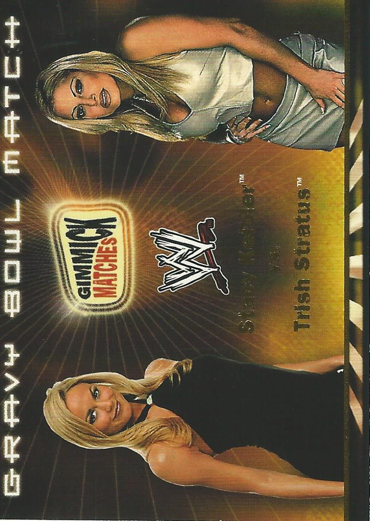 WWE Fleer Royal Rumble 2002 Trading Cards Stacy Keibler vs Trish Stratus GM6