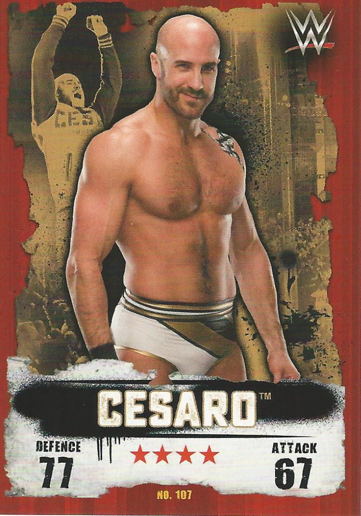 WWE Topps Slam Attax Takeover 2016 Trading Card Cesaro No.107