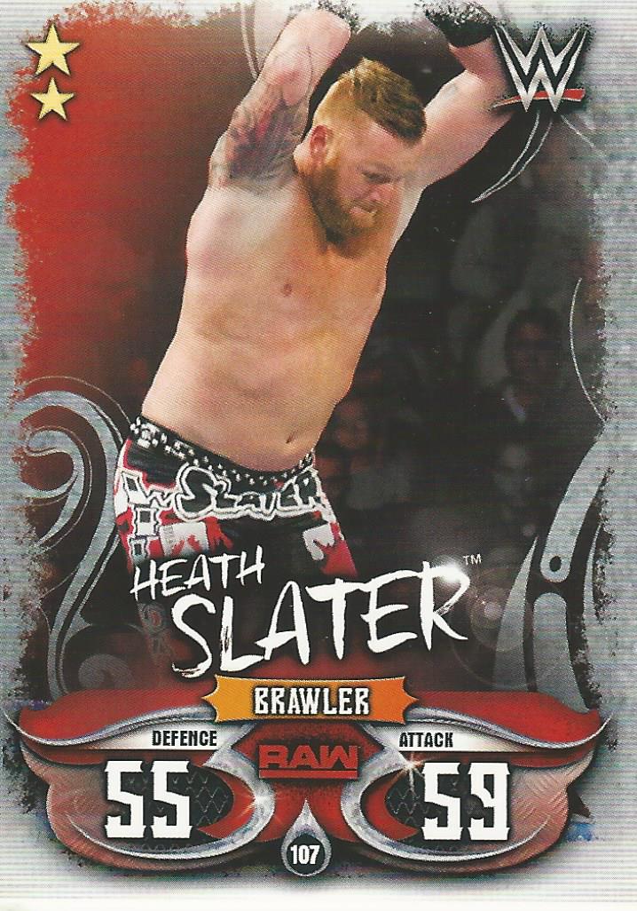 WWE Topps Slam Attax Live 2018 Trading Card Heath Slater No.107