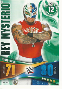 WWE Topps Slam Attax Rivals 2014 Trading Card Rey Mysterio No.107