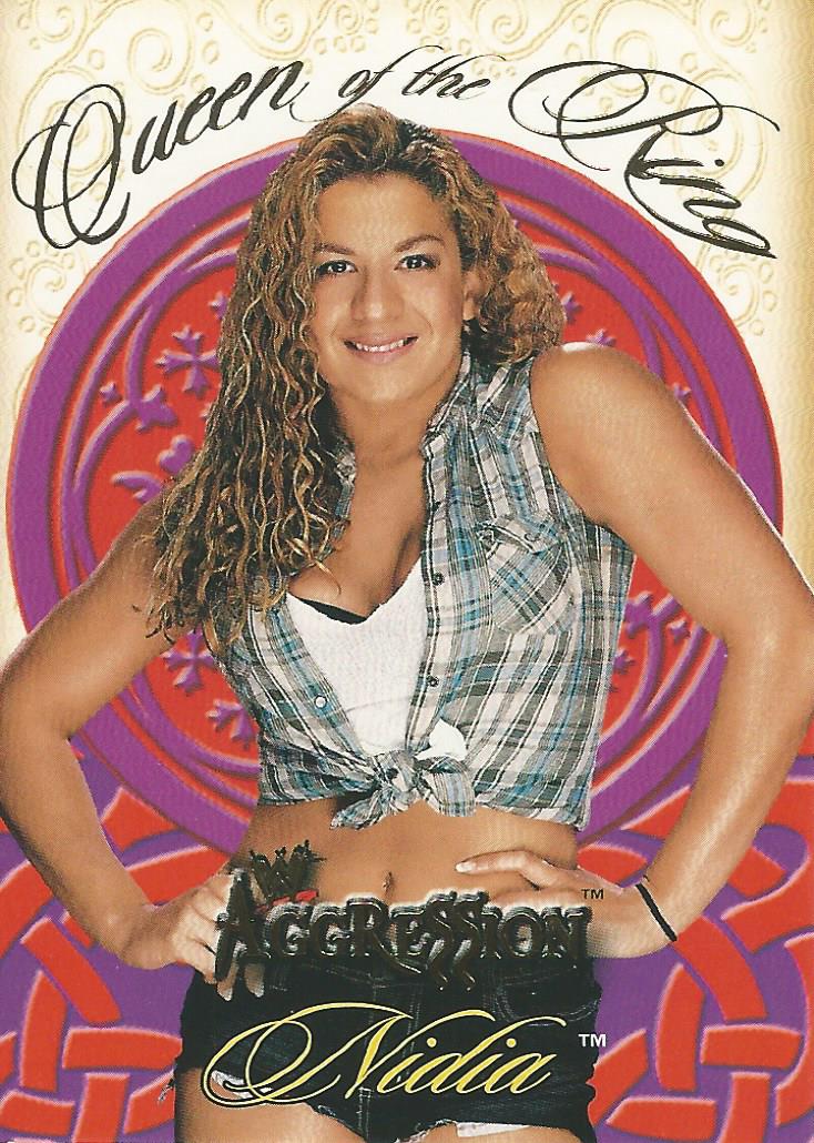 WWE Fleer Aggression Trading Card 2003 Nidia Queen of the Ring 9 of 10