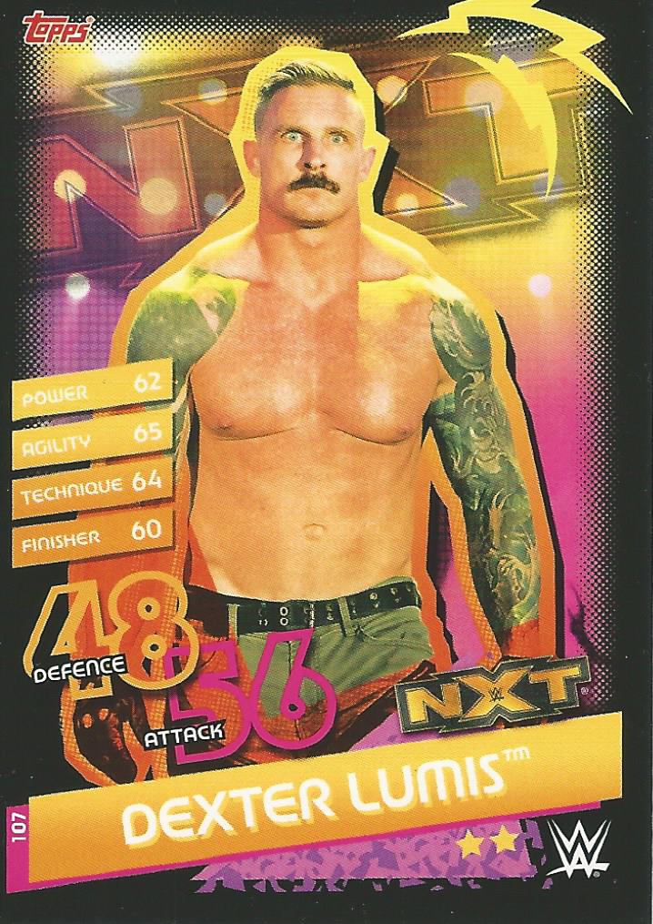 WWE Topps Slam Attax Reloaded 2020 Trading Card Dexter Lumis No.107 NXT