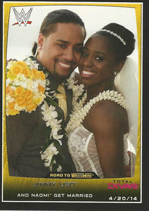 WWE Topps Road to Wrestlemania 2015 Trading Cards Naomi and Jimmy Uso No.8