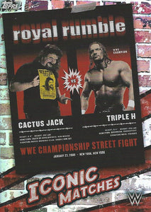 Topps WWE Superstars 2021 Trading Cards Cactus Jack vs Triple H MA6