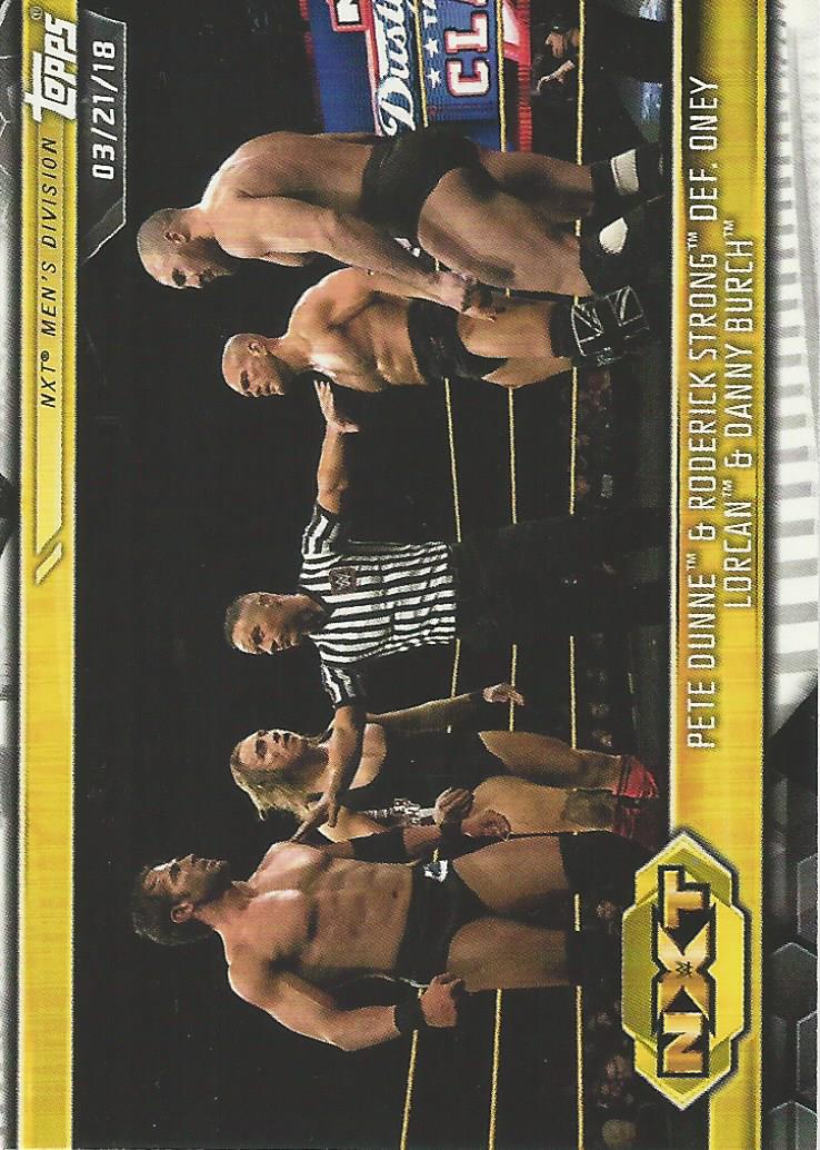 WWE Topps NXT 2019 Trading Cards Pete Dunne and Roderick Strong No.8