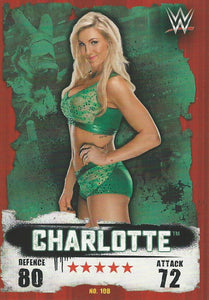 WWE Topps Slam Attax Takeover 2016 Trading Card Charlotte Flair No.108