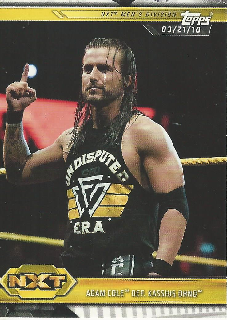 WWE Topps NXT 2019 Trading Cards Adam Cole No.9