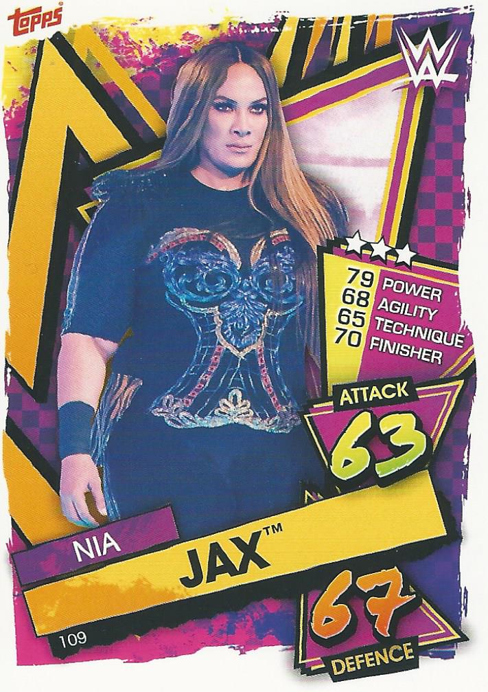 WWE Topps Slam Attax 2021 Trading Card Nia Jax No.109