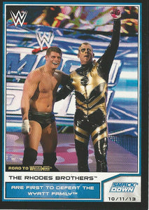 WWE Topps Road to Wrestlemania 2014 Trading Cards Cody Rhodes and Goldust No.49