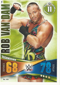 WWE Topps Slam Attax Rivals 2014 Trading Card Rob Van Dam No.109