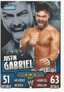 WWE Topps Slam Attax Rumble 2011 Trading Card Justin Gabriel No.109