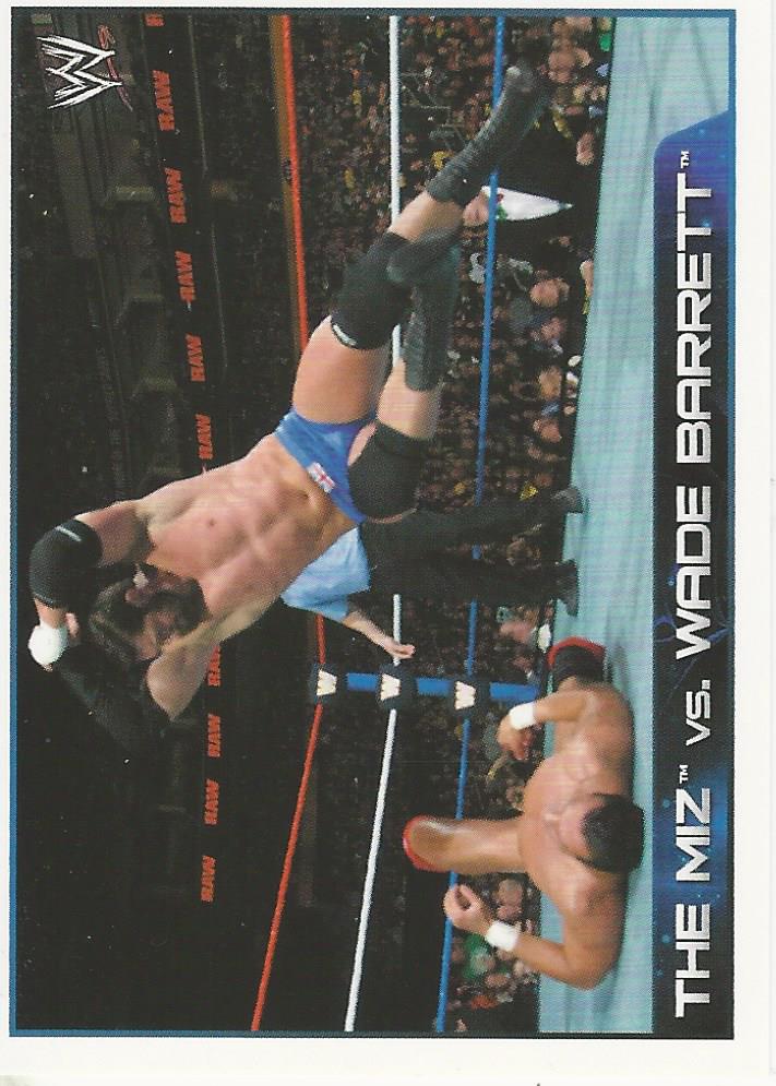 WWE Topps A-Z Sticker Collection 2014 Wade Barrett vs The Miz No.109