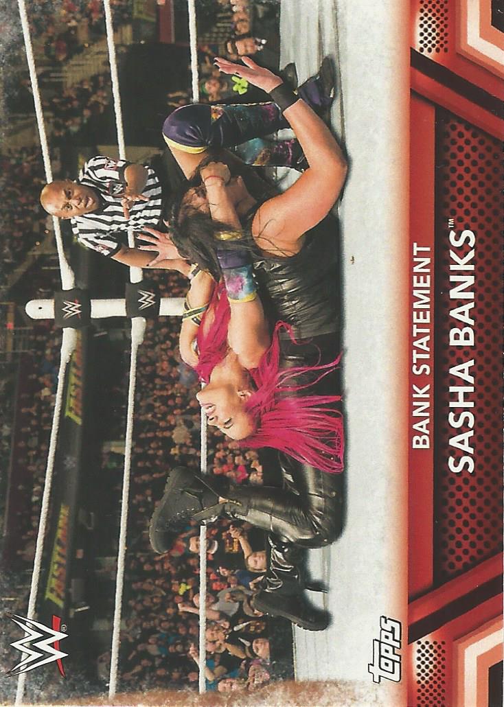 WWE Topps Women Division 2017 Trading Card Sasha Banks F9