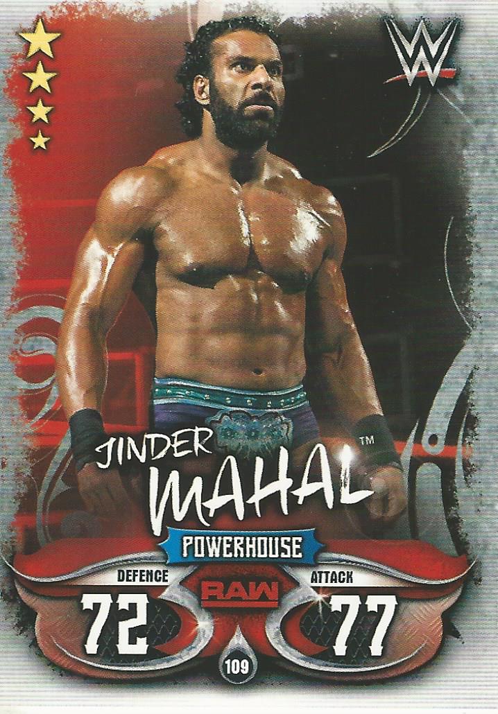 WWE Topps Slam Attax Live 2018 Trading Card Jinder Mahal No.109