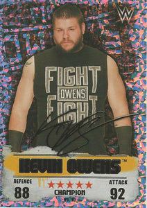 WWE Topps Slam Attax Takeover 2016 Trading Card Kevin Owens Gold Champion No.10