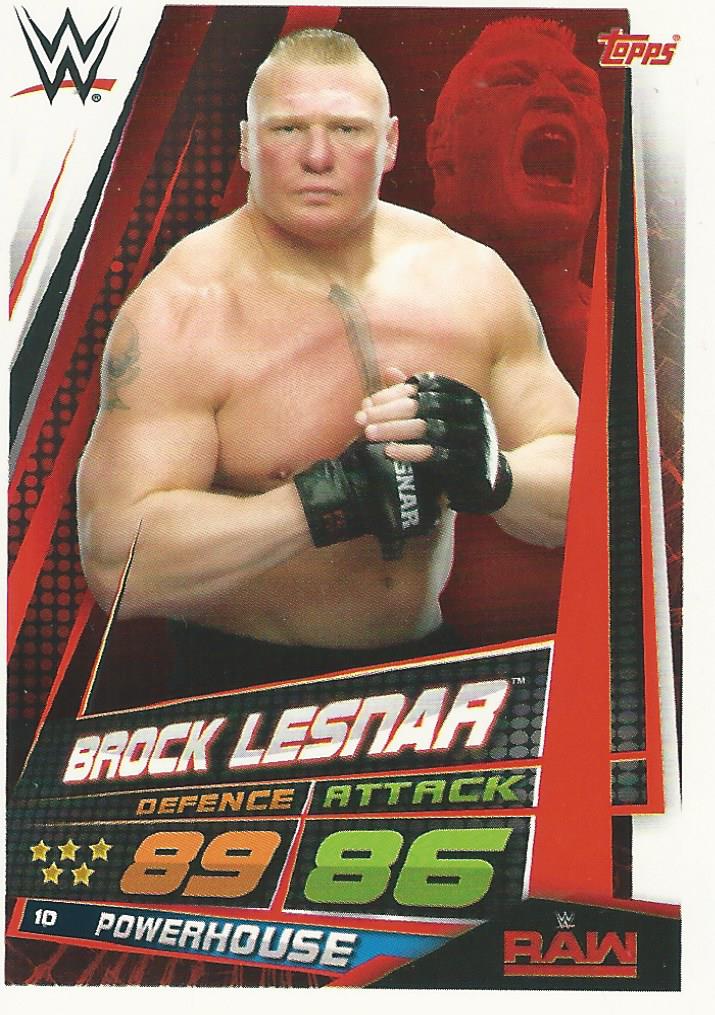 WWE Topps Slam Attax Universe 2019 Trading Card Brock Lesnar No.10