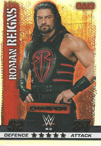 WWE Topps Slam Attax 10th Edition Trading Card 2017 Champion Roman Reigns No.10