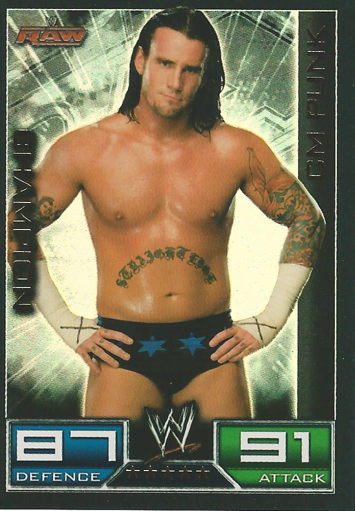 WWE Topps Slam Attax 2008 Trading Cards CM Punk Champion No.10