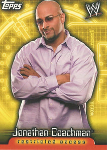 WWE Topps Insider 2006 Trading Cards US Jonathan Coachman No.10