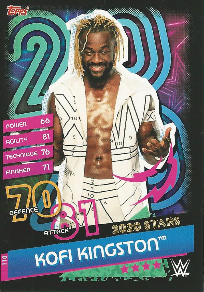 WWE Topps Slam Attax Reloaded 2020 Trading Card Kofi Kingston T10