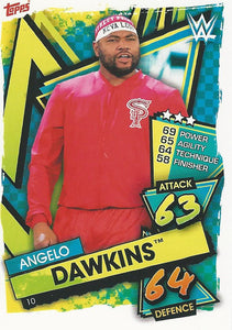 WWE Topps Slam Attax 2021 Trading Card Angelo Dawkins No.10