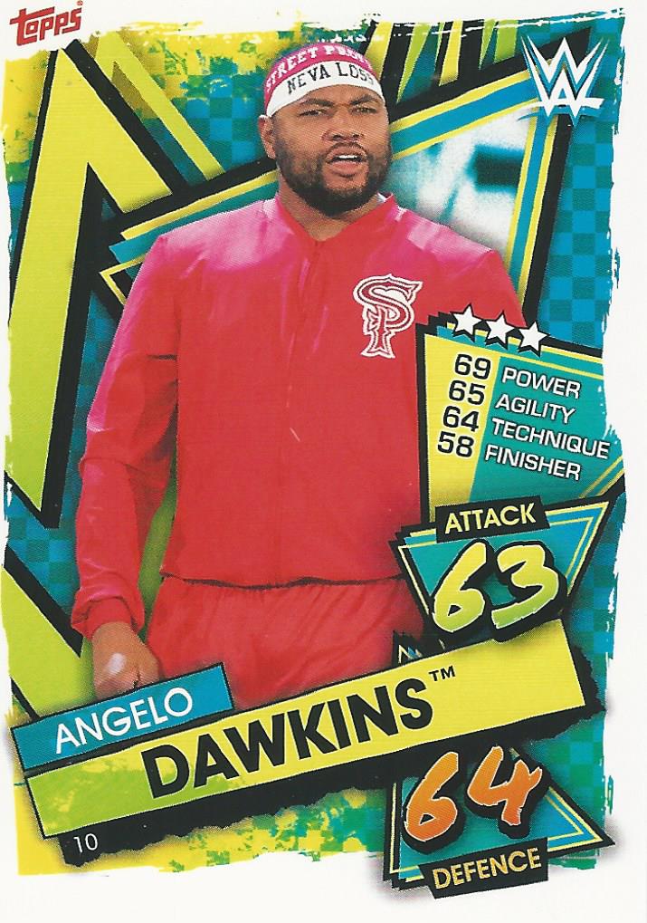 WWE Topps Slam Attax 2021 Trading Card Angelo Dawkins No.10