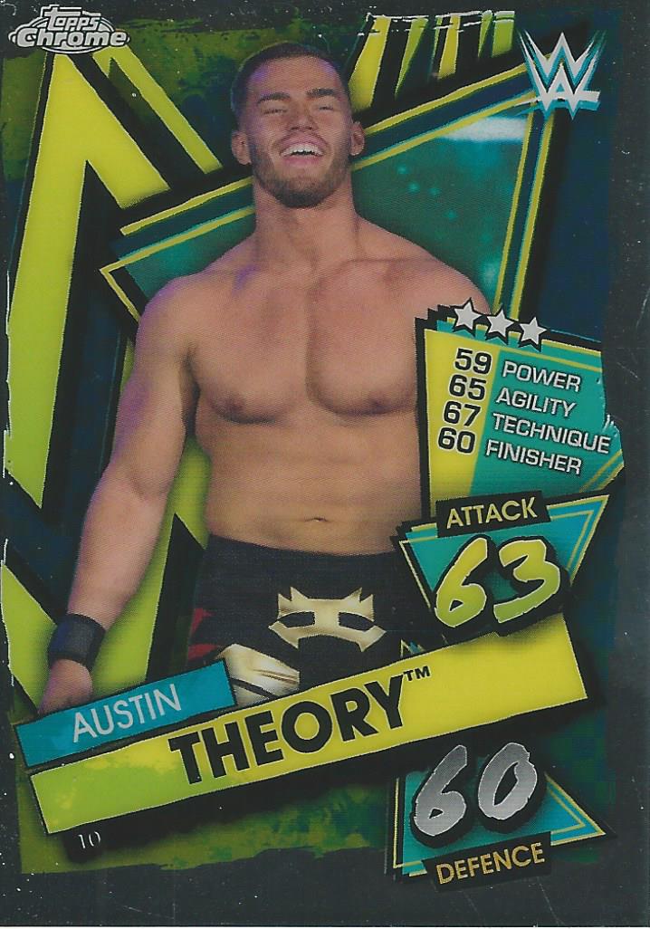 WWE Topps Slam Attax Chrome 2021 Trading Cards Austin Theory No.10