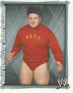 WWE Topps Superstars Uncovered 2007 Sticker Collection Nikolai Volkoff No.110