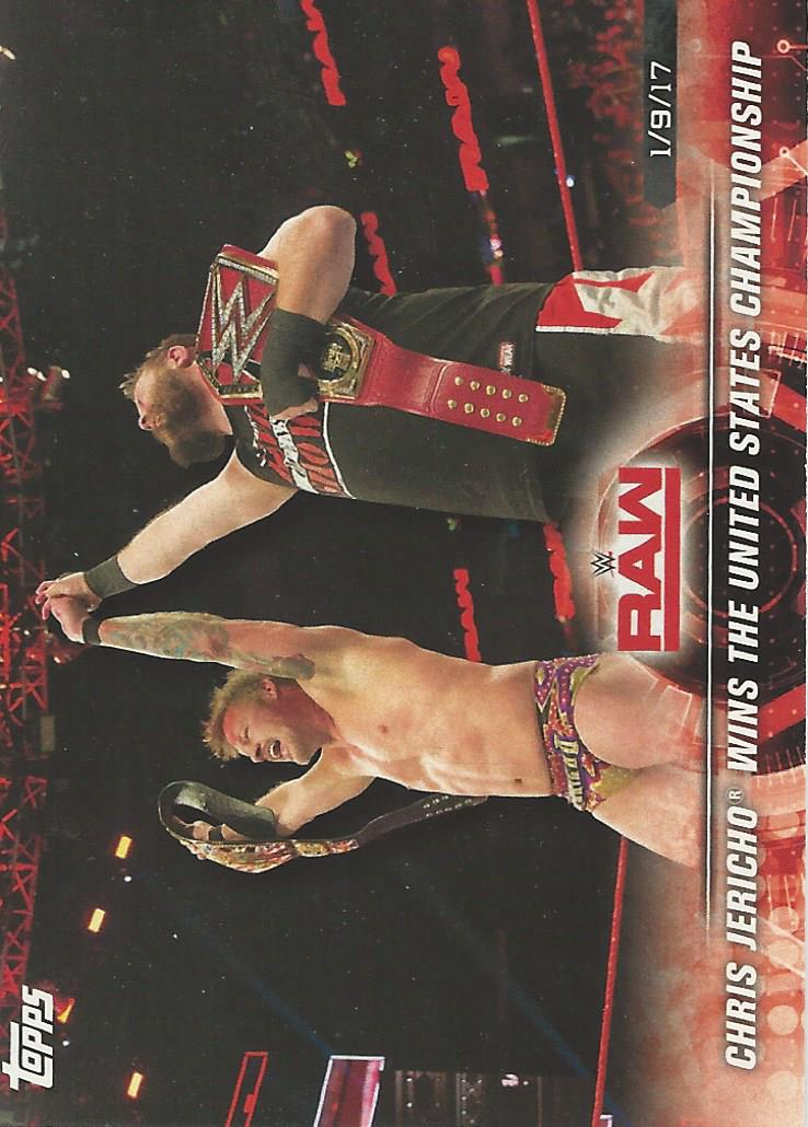 WWE Topps Road to Wrestlemania 2018 Trading Cards Chris Jericho and Kevin Owens No.10