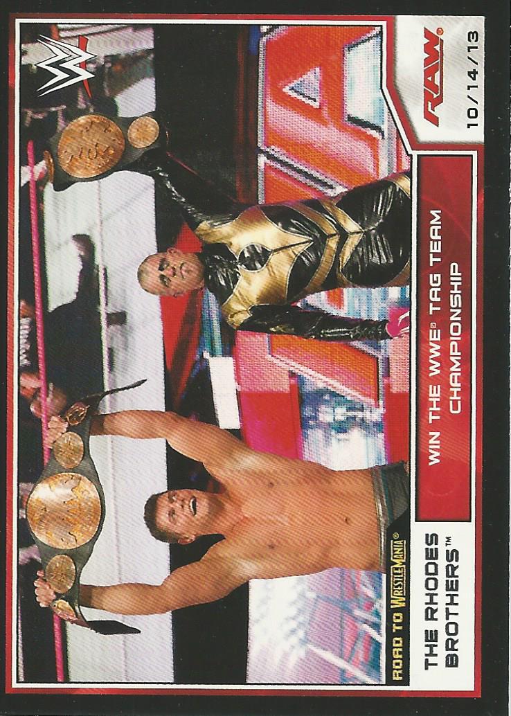 WWE Topps Road to Wrestlemania 2014 Trading Cards Cody Rhodes and Goldust No.50