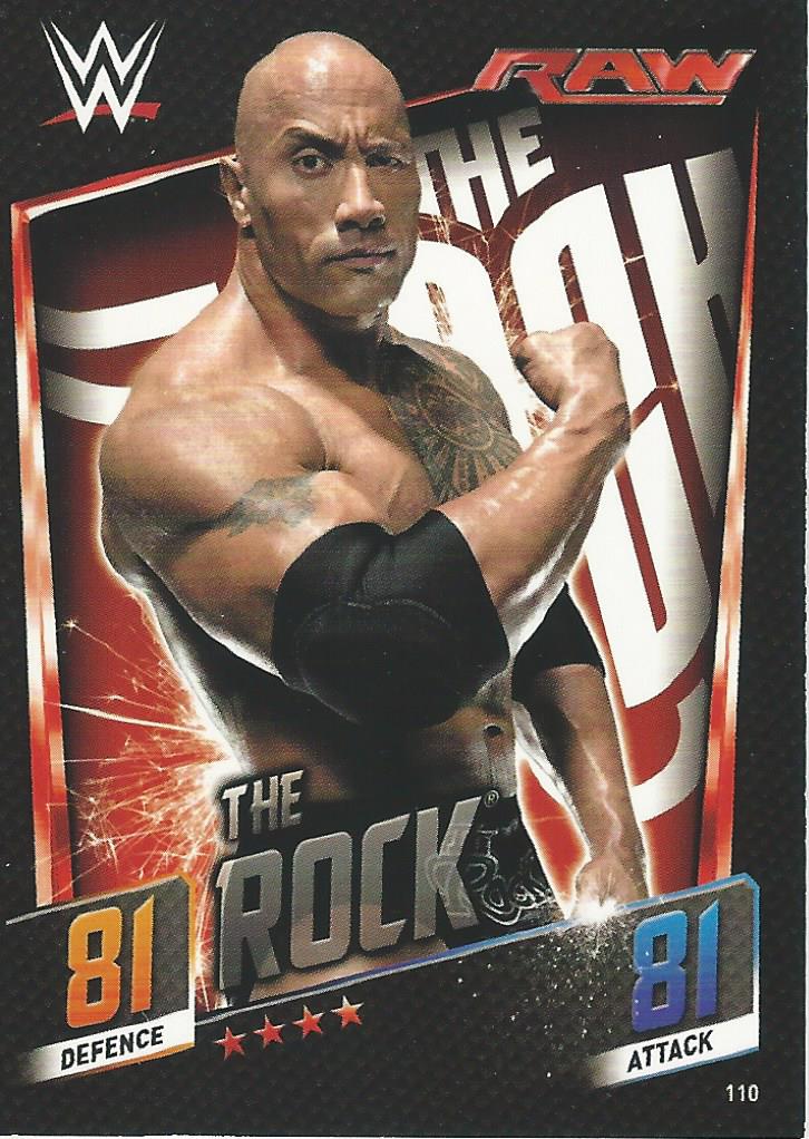 WWE Topps Slam Attax 2015 Then Now Forever Trading Card The Rock No.110