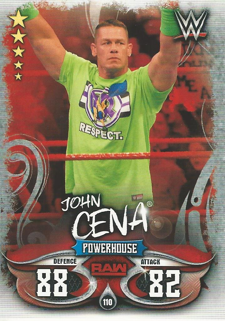 WWE Topps Slam Attax Live 2018 Trading Card John Cena No.110