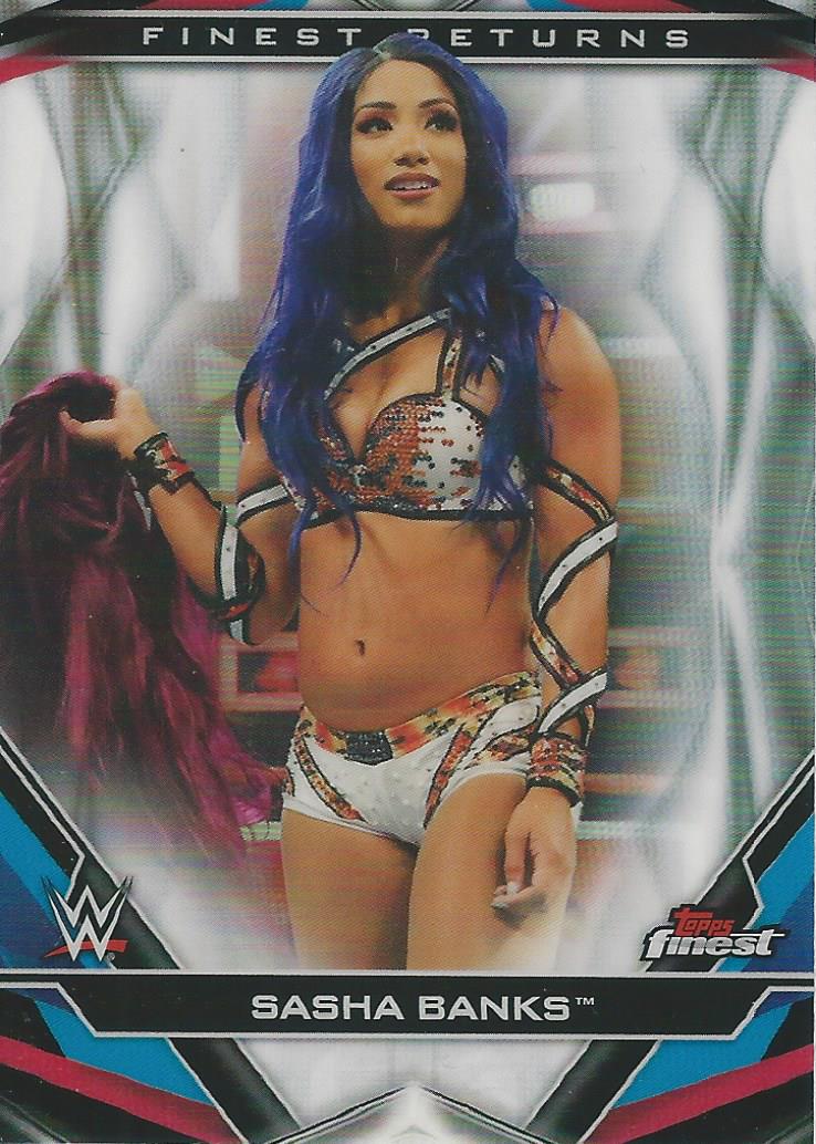 WWE Topps Finest 2020 Trading Card Sasha Banks R18