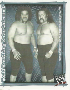 WWE Topps Superstars Uncovered 2007 Sticker Collection The Wild Samoans No.111